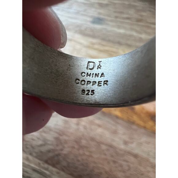 Jay King DTR Sterling Copper Turquoise Spinner Ring Size 8, 9g, Desert Rose - Picture 4 of 8